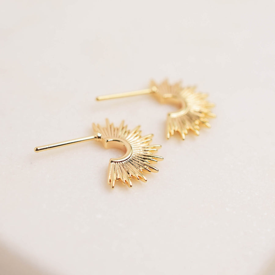 Sunray Huggie Studs