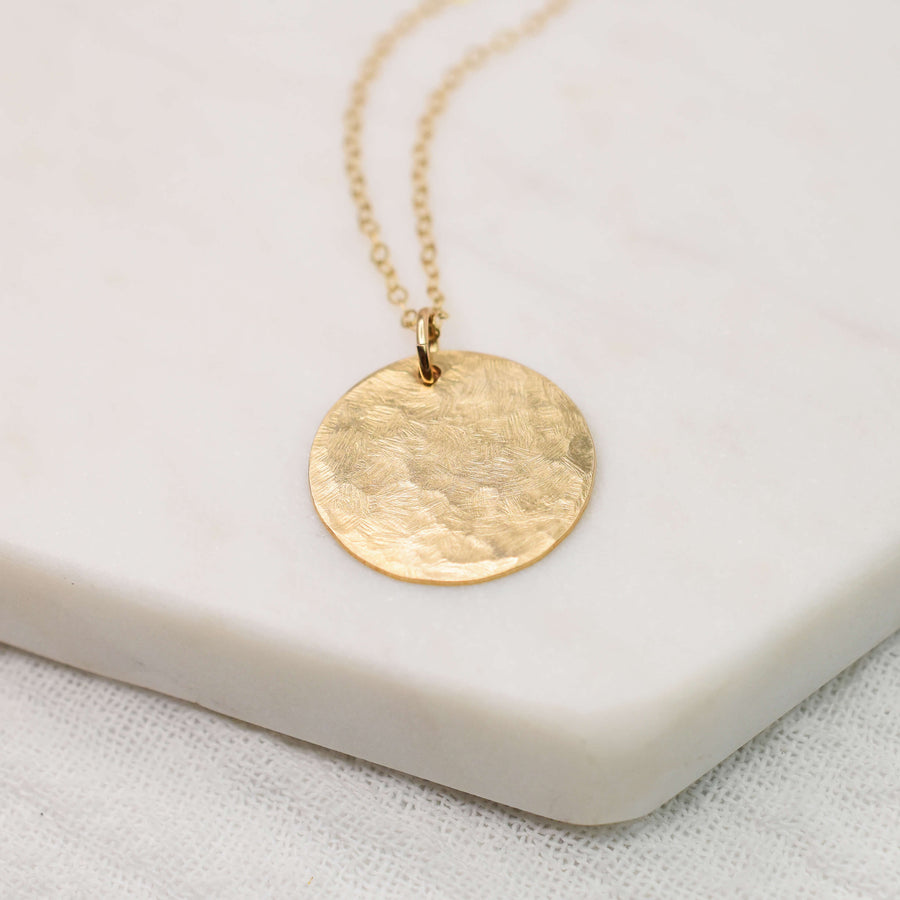 Textured Disc Necklace