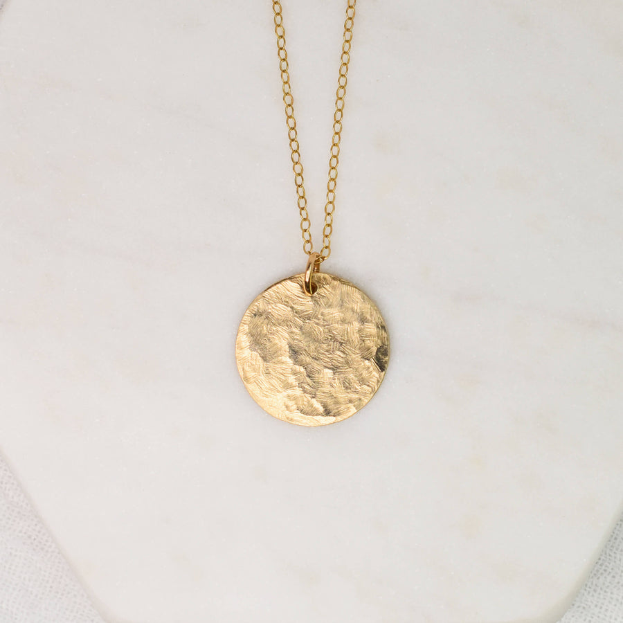 Textured Disc Necklace