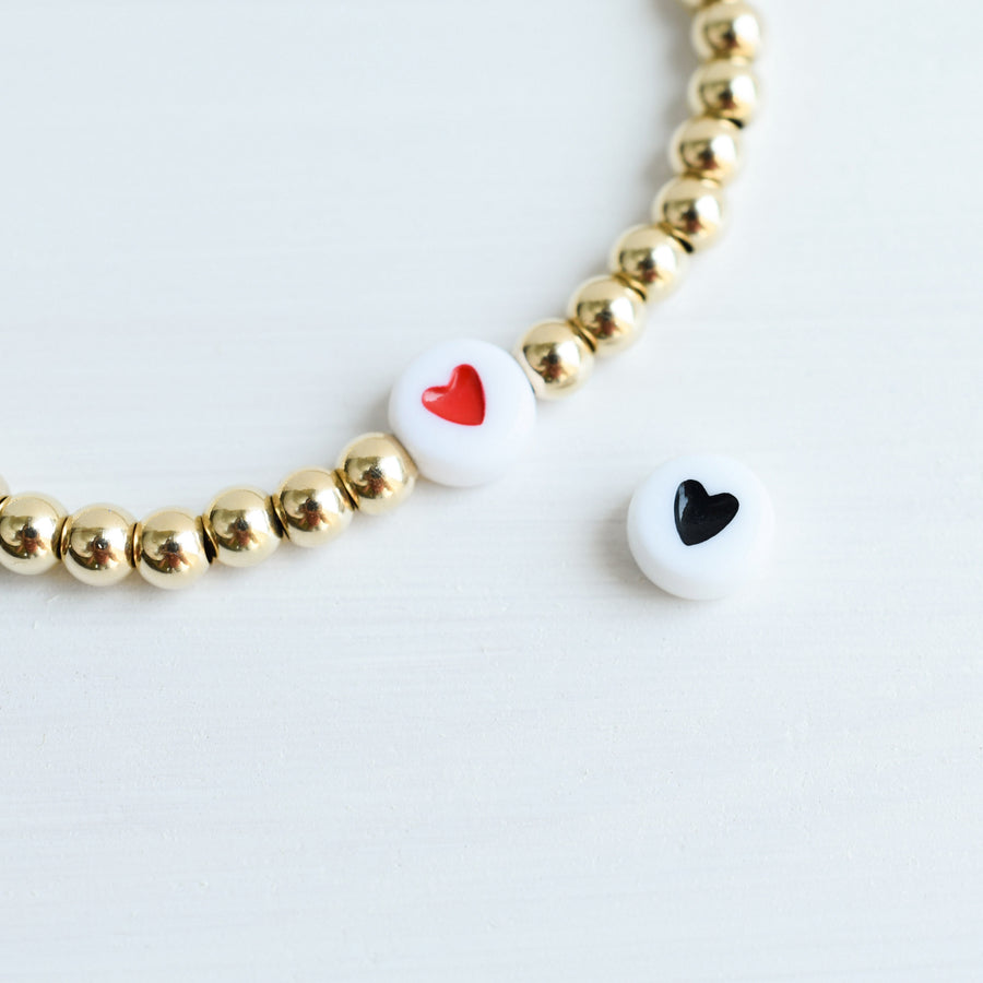 Tiny Heart Fine Beaded Bracelet