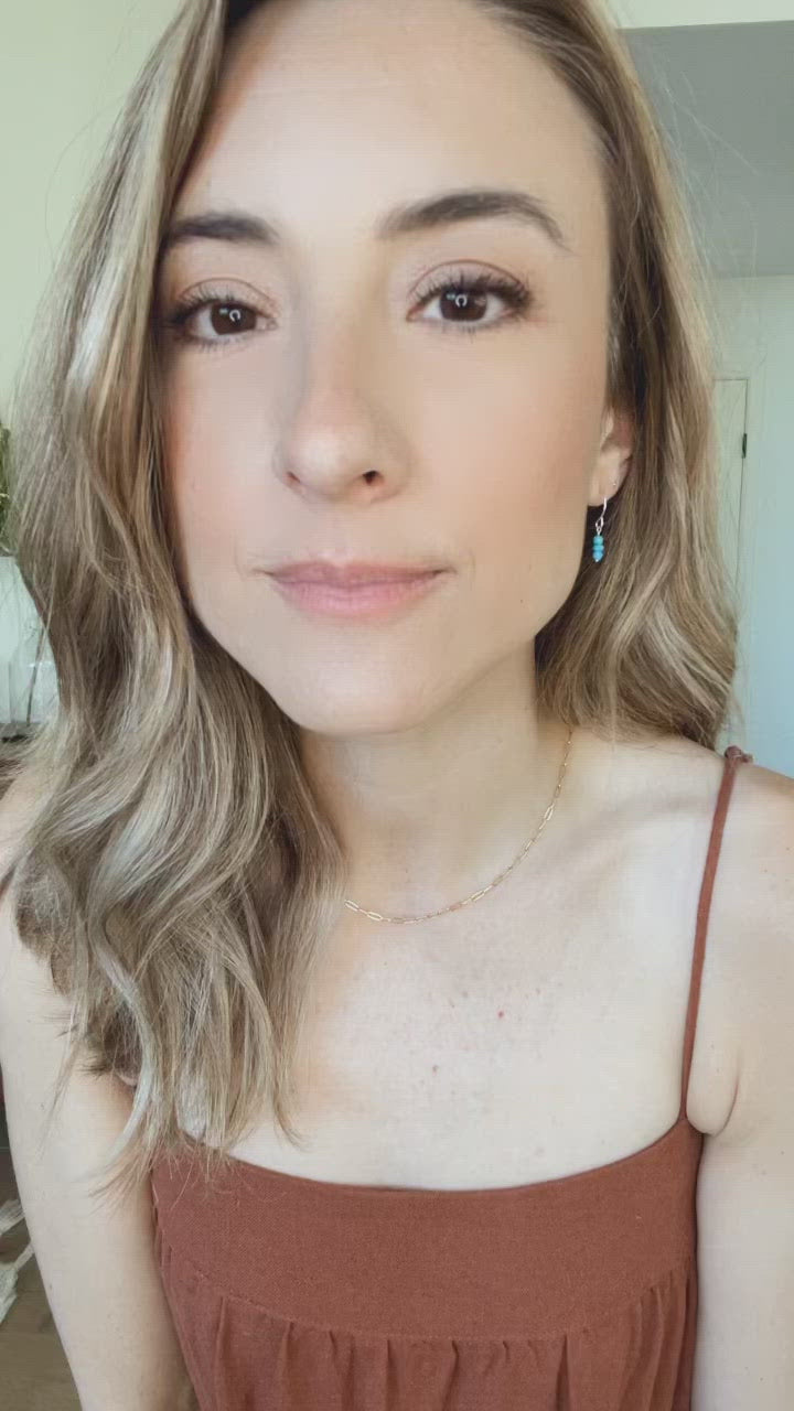 Turquoise Gem Drop Earrings