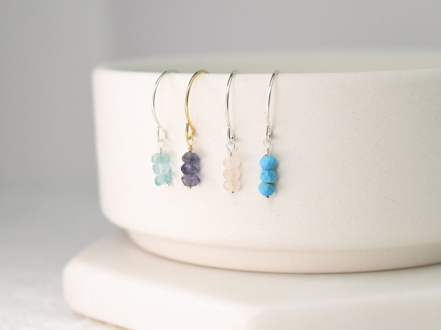 Turquoise Gem Drop Earrings