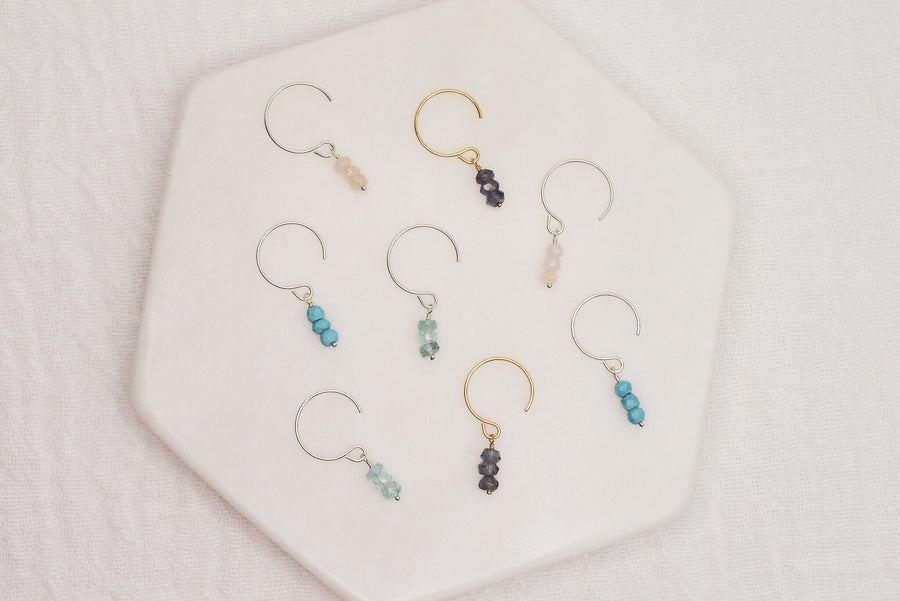 Turquoise Gem Drop Earrings