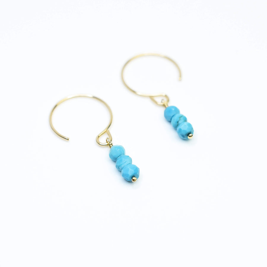 Turquoise Gem Drop Earrings