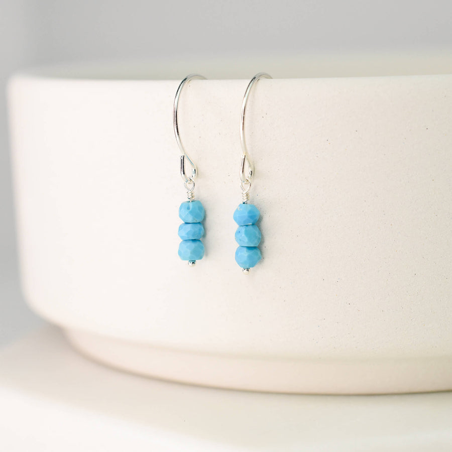 Turquoise Gem Drop Earrings