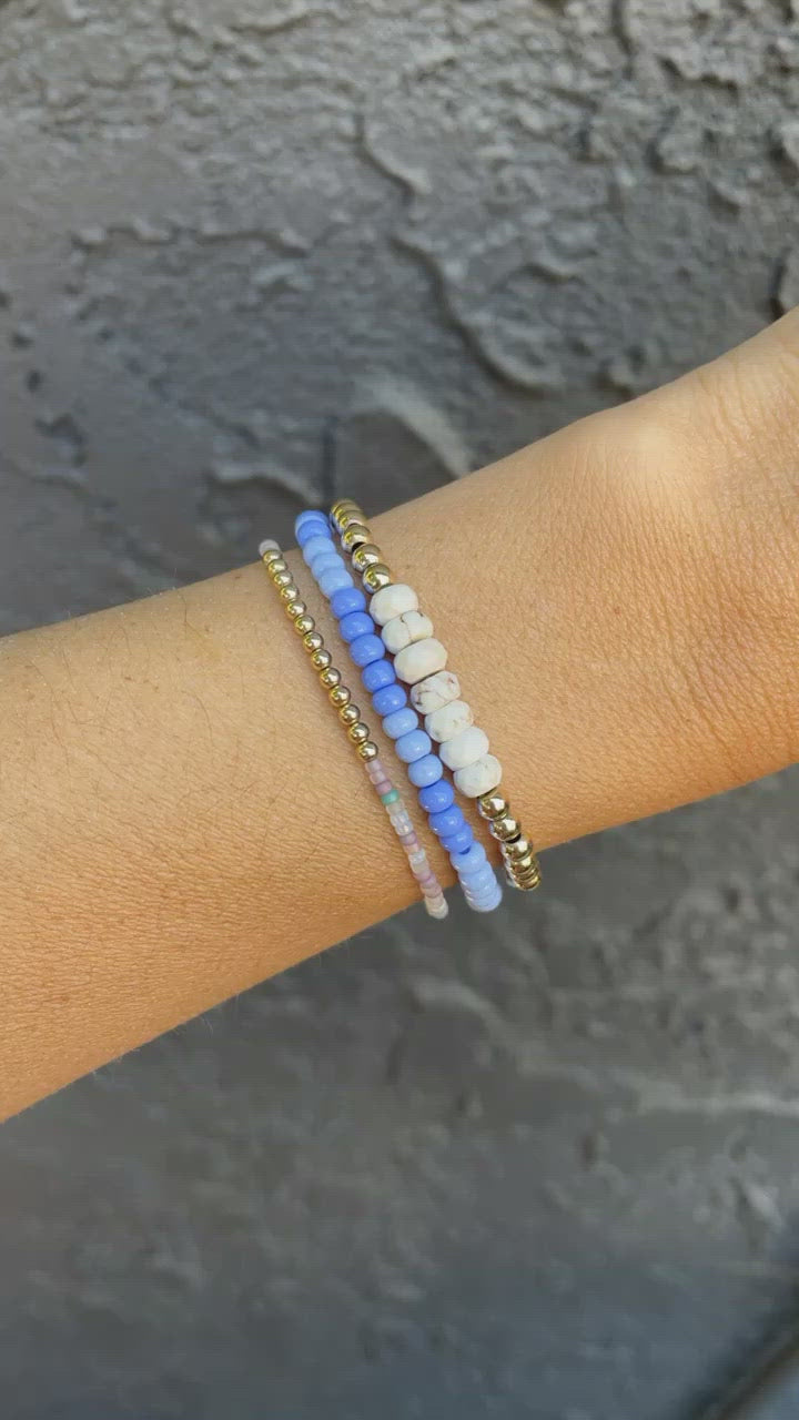 White Turquoise Fine Beaded Bracelet