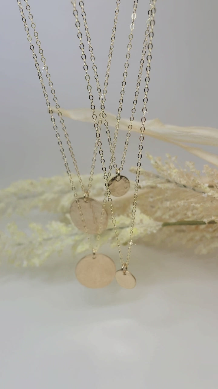 Textured Disc Necklace