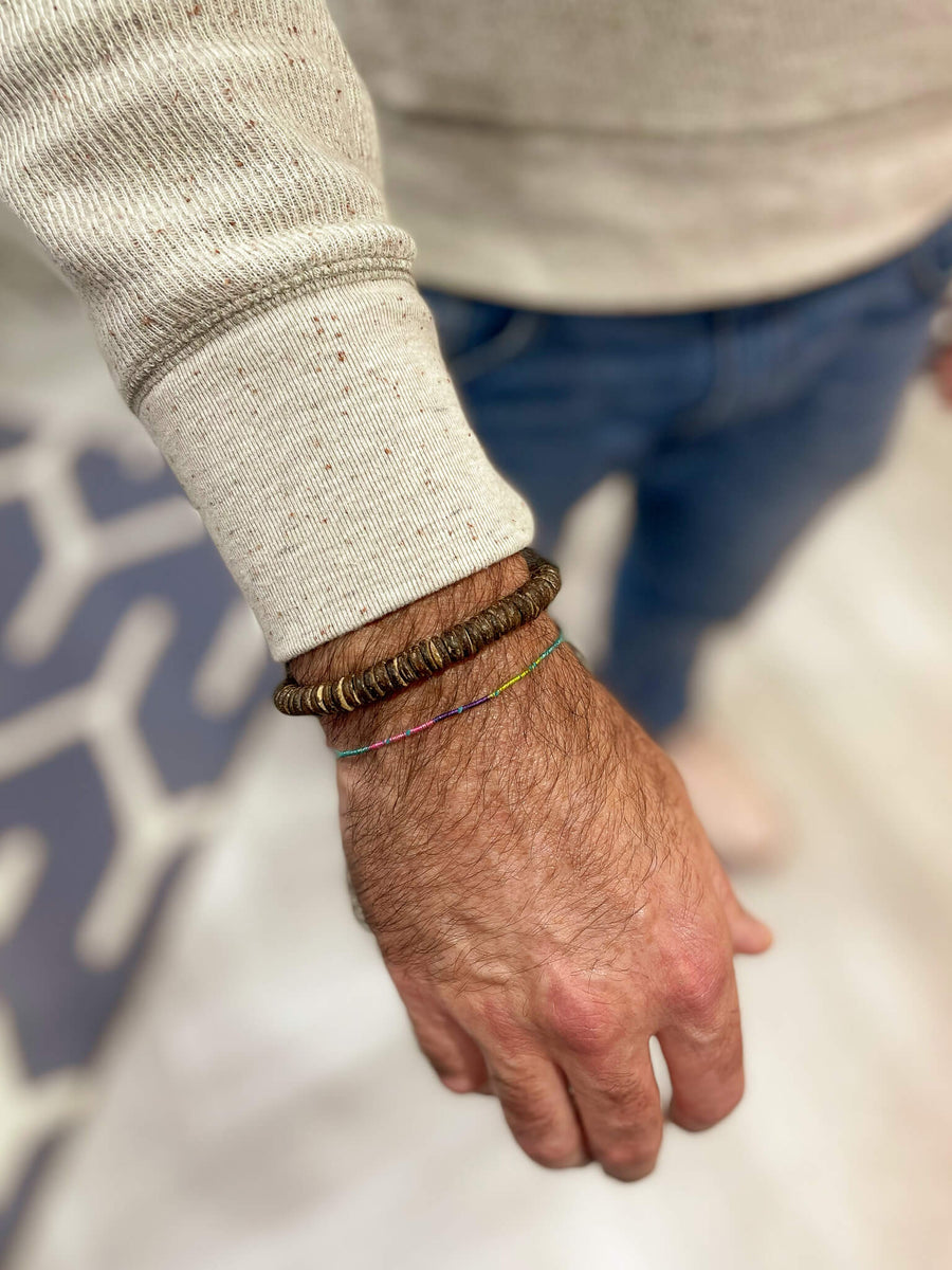 Coconut Wood Mens Bracelet