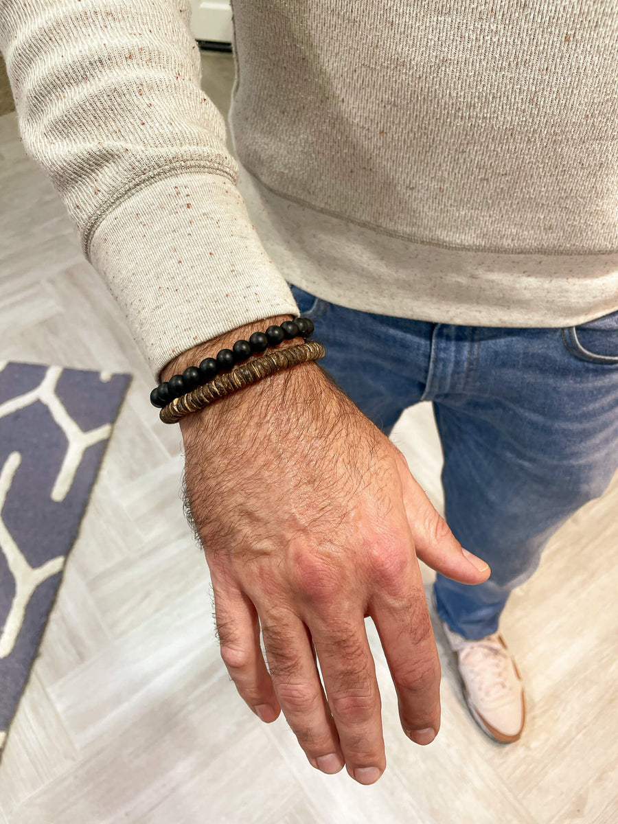 Coconut Wood Mens Bracelet