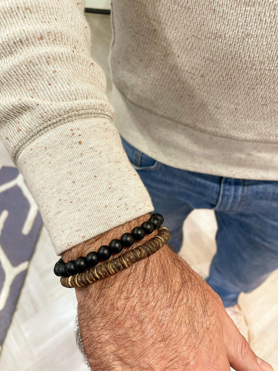Coconut Wood Mens Bracelet