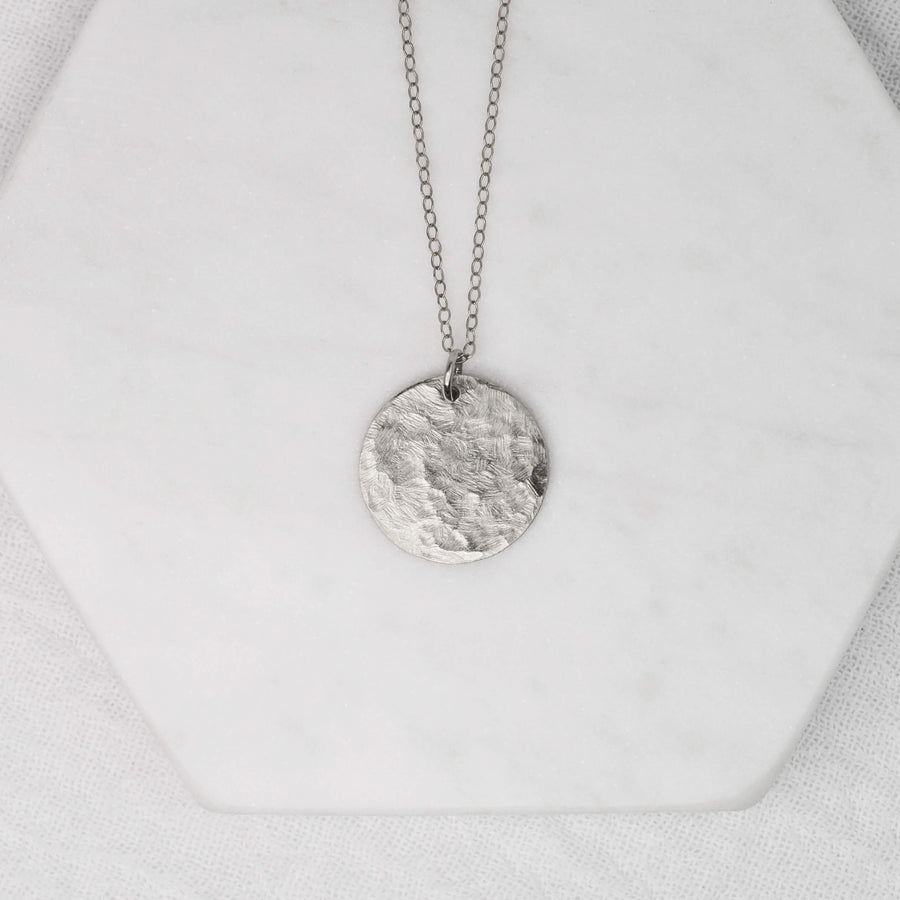 Textured Disc Necklace