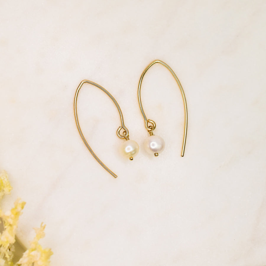 Pearl Arc Earrings