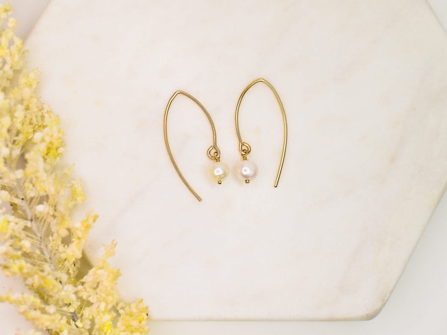 Pearl Arc Earrings