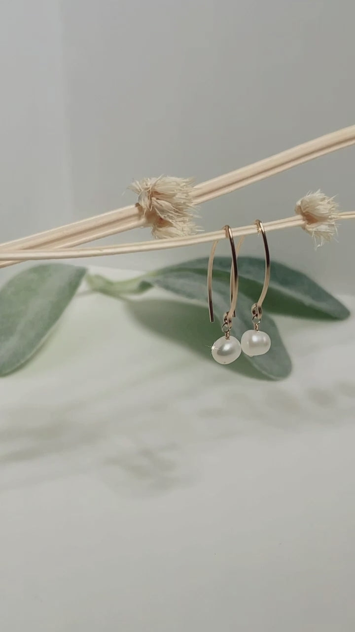 Pearl Arc Earrings