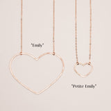 Petite Emily Open Heart Necklace