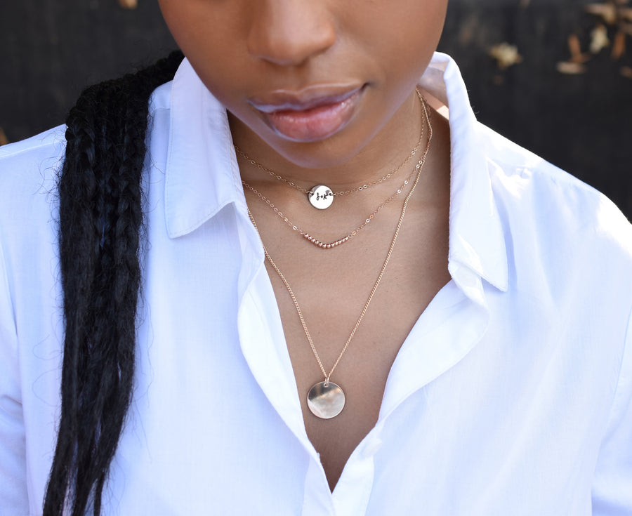 Beaded Curve Necklace