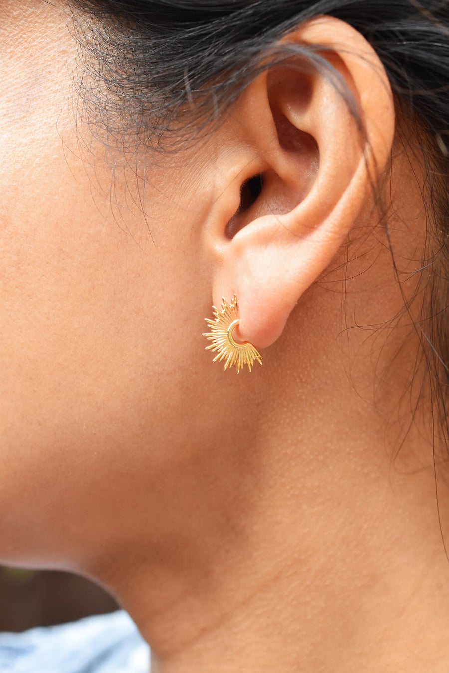 Sunray Huggie Studs