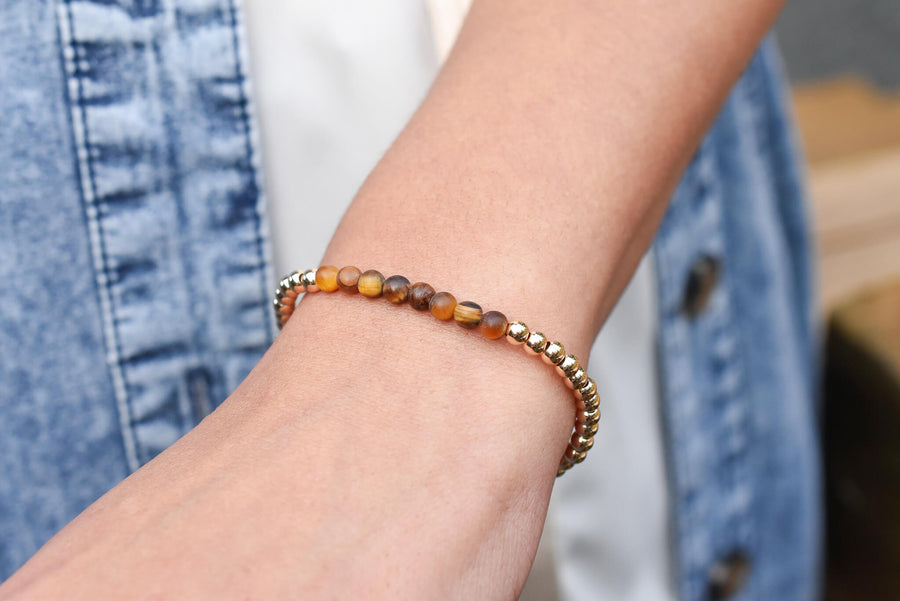 Tiger's Eye Fine Beaded Bracelet