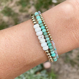 White Turquoise Fine Beaded Bracelet