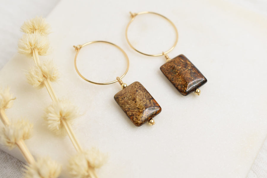 Mystery Tiger's Eye Hoops