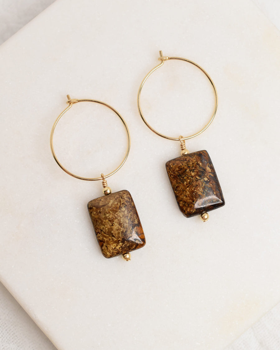 Mystery Tiger's Eye Hoops