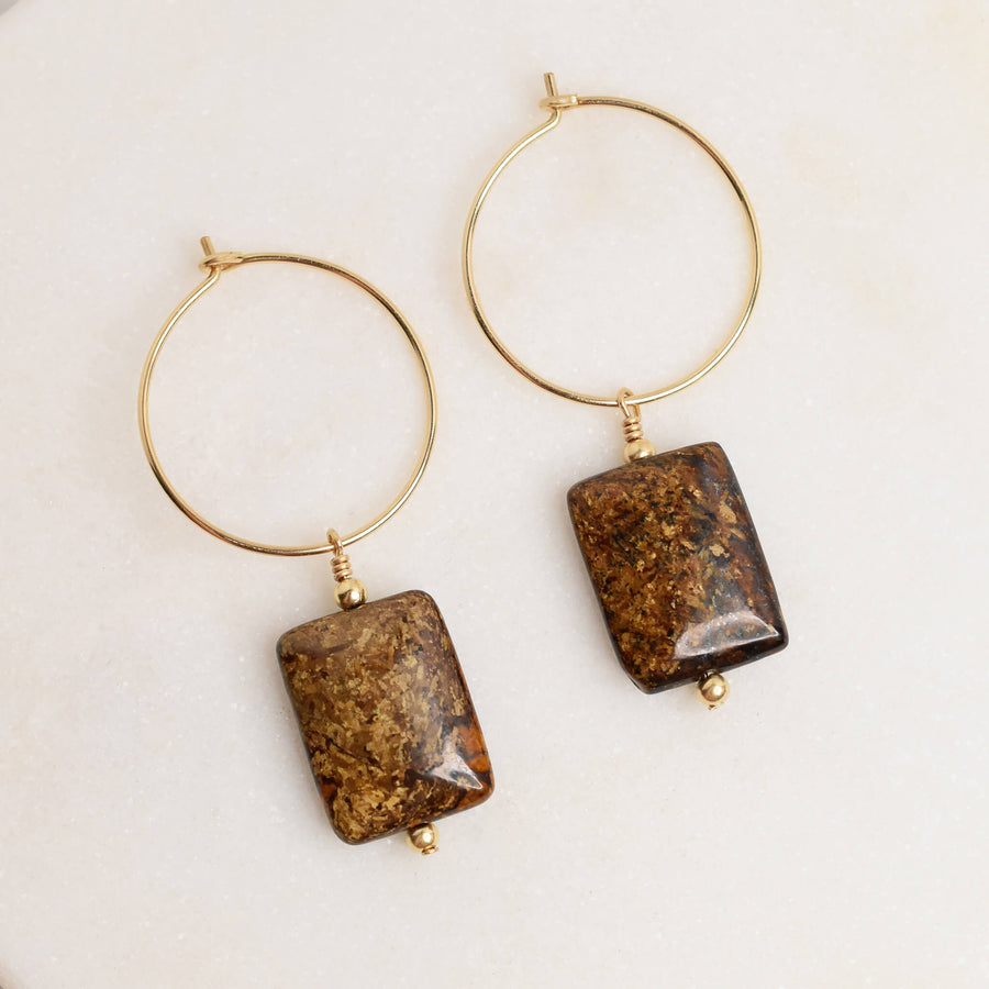 Mystery Tiger's Eye Hoops