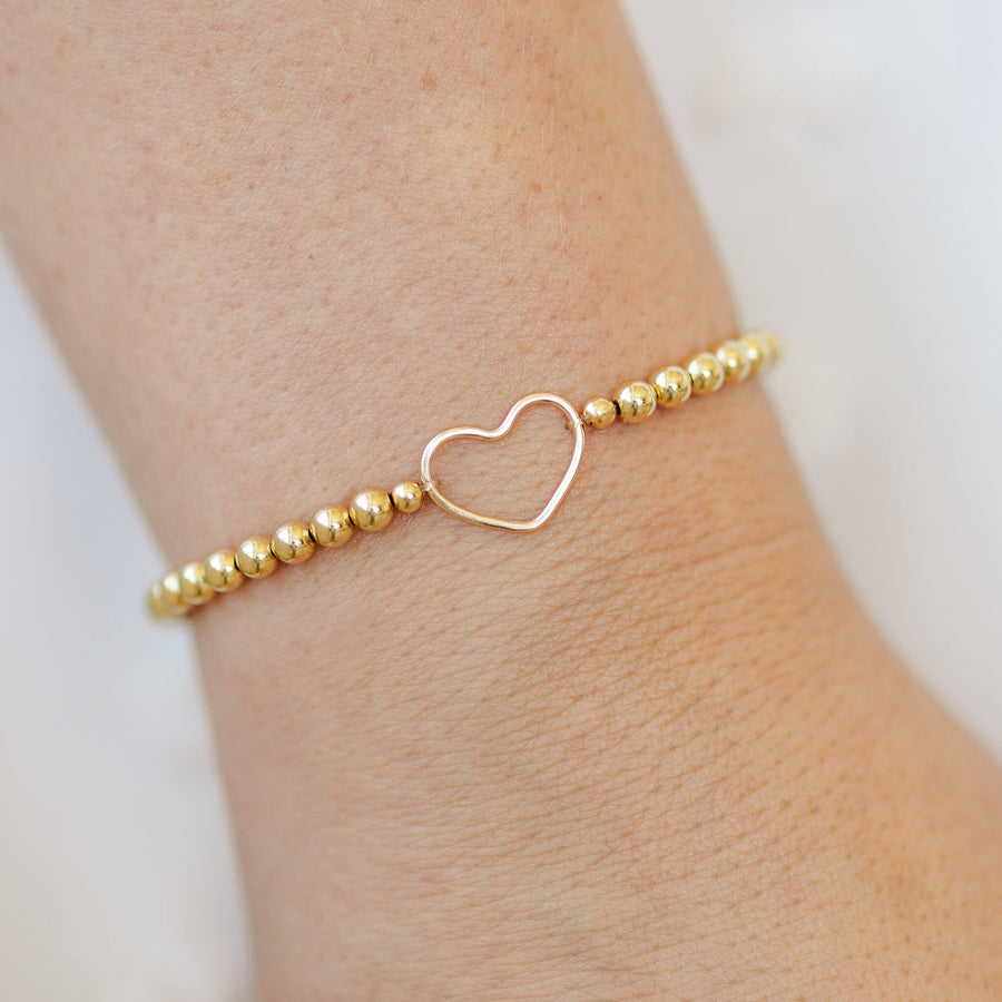 Open Heart Beaded Bracelet