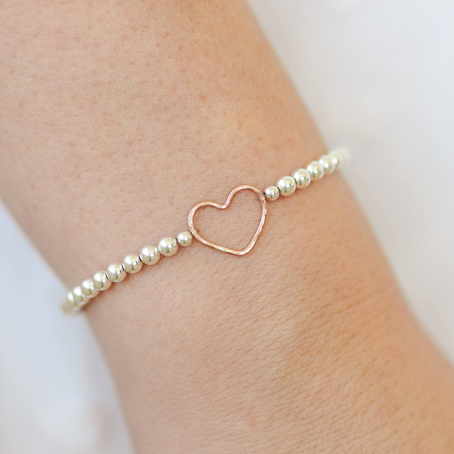 Open Heart Beaded Bracelet