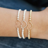 Open Heart Beaded Bracelet