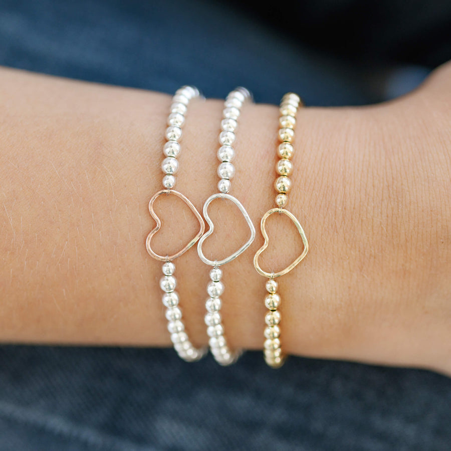 Open Heart Beaded Bracelet