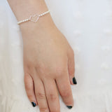Open Heart Beaded Bracelet