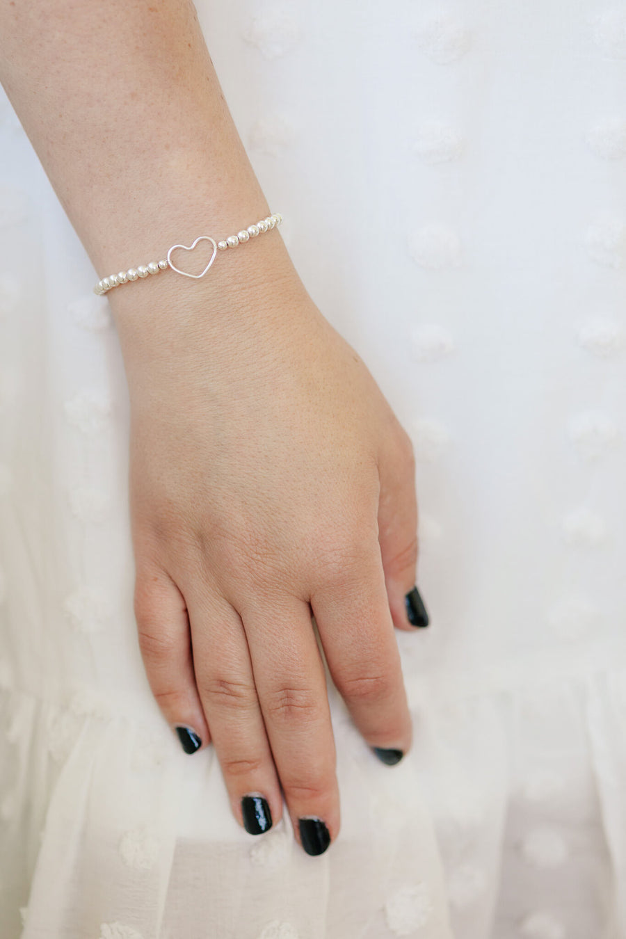 Open Heart Beaded Bracelet