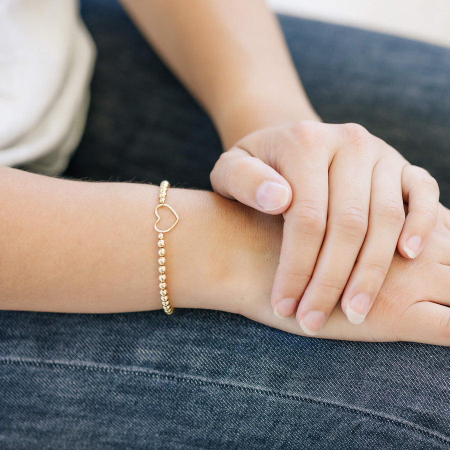 Open Heart Beaded Bracelet