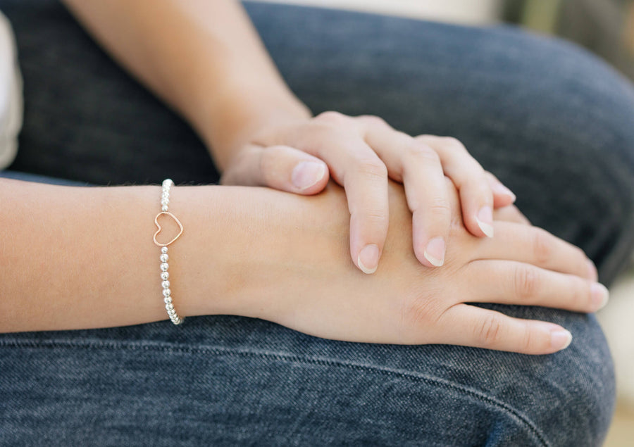 Open Heart Beaded Bracelet