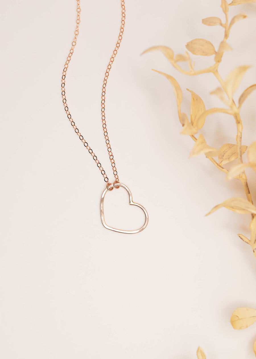 Petite Emily Open Heart Necklace