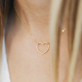 Petite Emily Open Heart Necklace