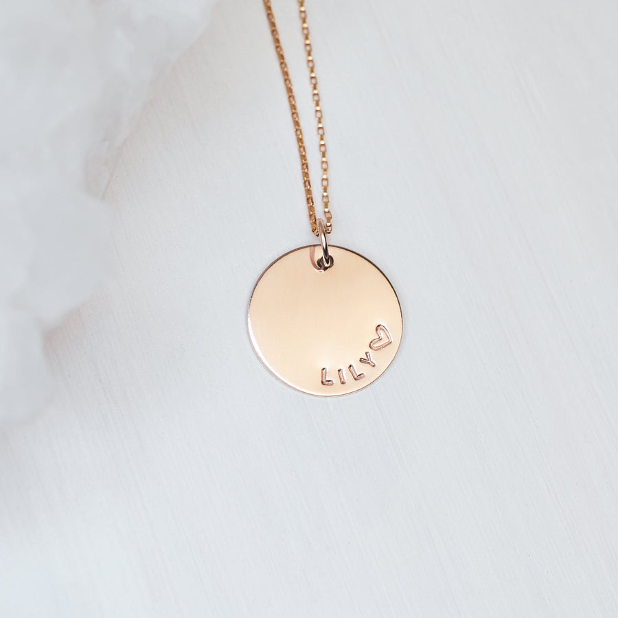 Personalized Large Disc Necklace