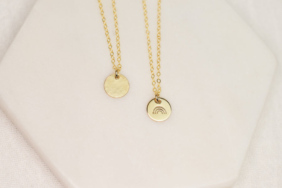 Rainbow Disc Necklace