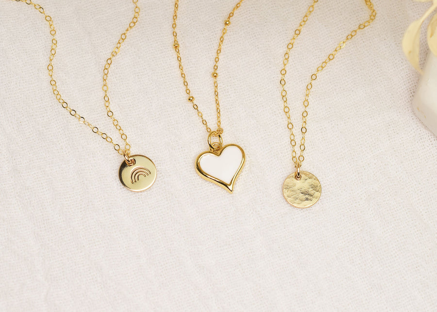 Rainbow Disc Necklace