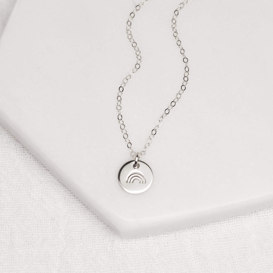 Rainbow Disc Necklace