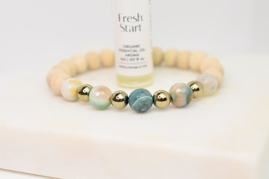 Banded Agate Zen Beaded Bracelet