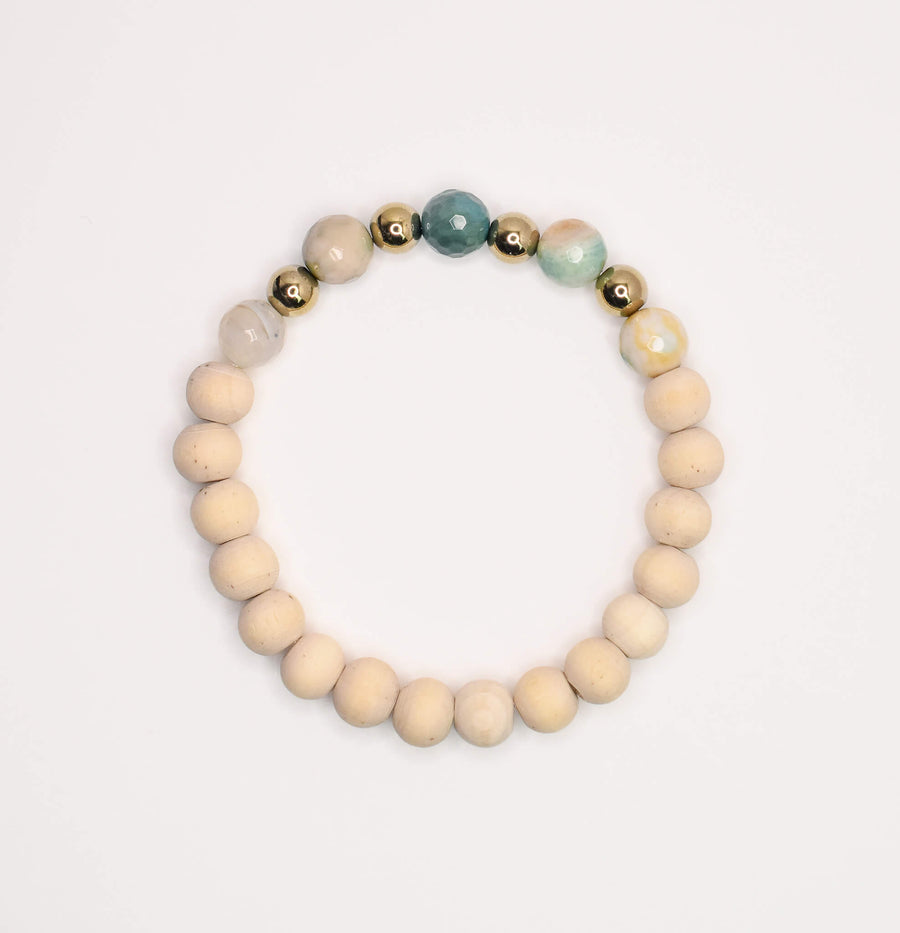 Banded Agate Zen Beaded Bracelet