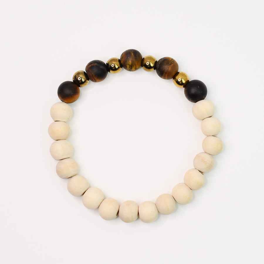 Tiger's Eye Zen Beaded Bracelet