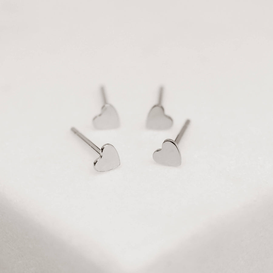 Tiny Heart Studs